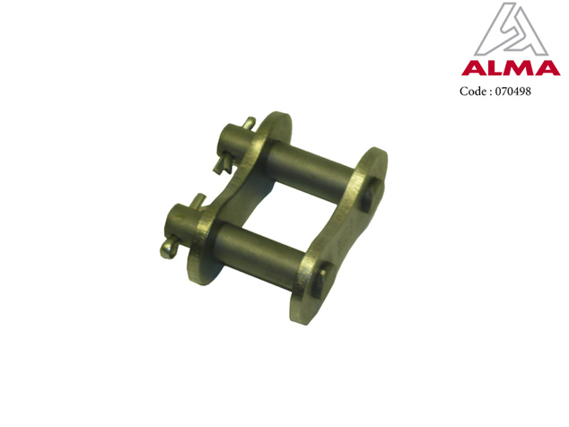 Maille rapide inox 25,40 axe plein chaîne godet. Maille rapide inox 25,40 axe plein chaîne godet. Crédits : ©ALMA