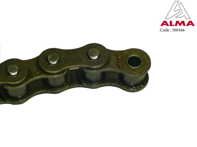 Chaîne acier 19,05 entrainement convoyeur. Chaîne acier 19,05 entrainement convoyeur. Crédits : ©ALMA