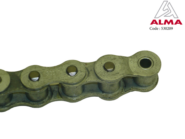 Chaîne acier 19,05 longue égrappoir. Chaîne acier 19,05 longue égrappoir. Crédits : ©ALMA